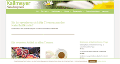 Desktop Screenshot of kallmeyer-naturheilpraxis.de